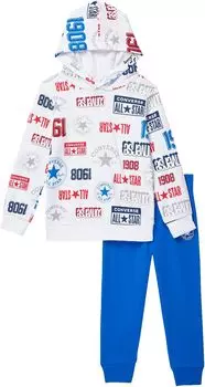 Детский набор Converse Logo All Over Print Hoodie & Pants Set, цвет Game Royal