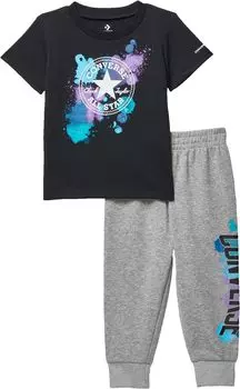 Детский набор Converse Long Sleeve Joggers Set, цвет Dark Grey Heather