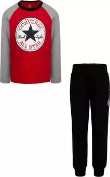 Детский набор Converse T-Shirt and Joggers Set, цвет Enamel Red