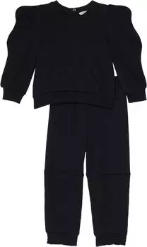 Детский набор HABITUAL girl Front Pocket Pullover Pants Set, черный