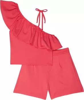 Детский набор HABITUAL girl Ruffle Shorts Set, розовый