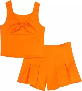 Детский набор HABITUAL girl Tie Front Shorts Set, оранжевый