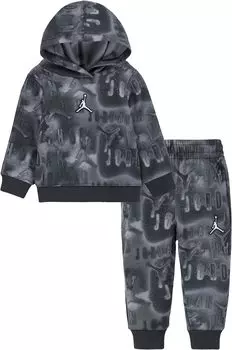 Детский набор Jordan Essentials All Over Print Fleece Pullover Set, черный