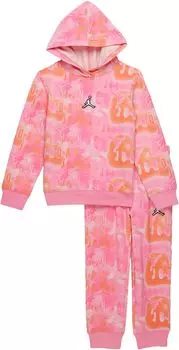 Детский набор Jordan Essentials All Over Print Fleece Pullover Set, цвет Pinksicle