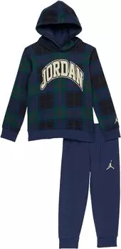 Детский набор Jordan Essentials Plaid Pullover Set, цвет Obsidian