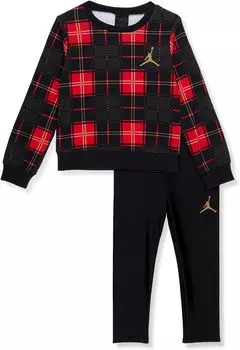 Детский набор Jordan Flight Plaid Shine Leggings, черный