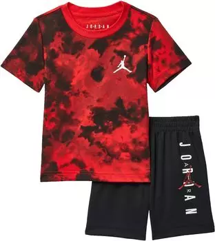 Детский набор Jordan Smoke Dye Shorts Set, черный