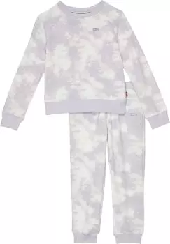 Детский набор Levi'S Crew Neck Sweatshirt and Joggers Two-Piece Outfit Set, цвет Pastel Lilac
