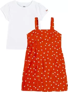 Детский набор Levi'S Dress & T-Shirt Set, цвет Enamel Orange