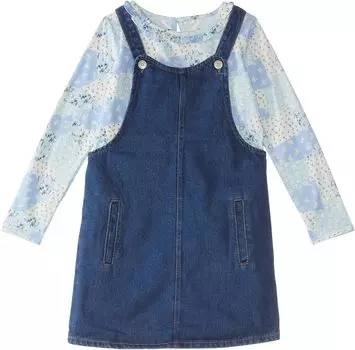 Детский набор Levi'S Long Sleeve T-Shirt and Skirtall Two-Piece Outfit Set, цвет Omphalodes