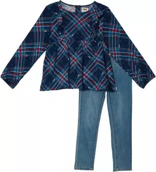 Детский набор Levi'S Woven Top Woven Bottoms Two-Piece Set, цвет Medieval Blue
