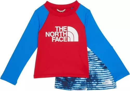 Детский набор The North Face Long Sleeve Sun Set, цвет TNF Navy Dyed Stripe Print