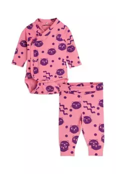 Детский набор "Волнистые коты" Mini Rodini, розовый