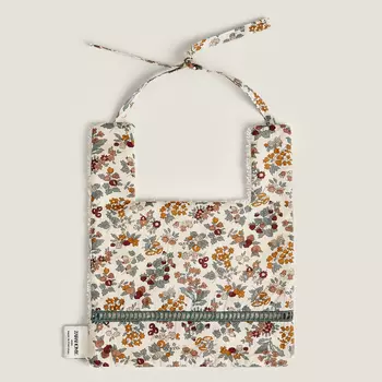 Детский нагрудник Zara Home Floral Print Fabric, белый