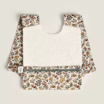 Детский нагрудник Zara Home Floral Print Fabric Long, белый