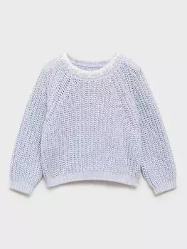 Детский небесный джемпер Mango, цвет Lt-Pastel Blue
