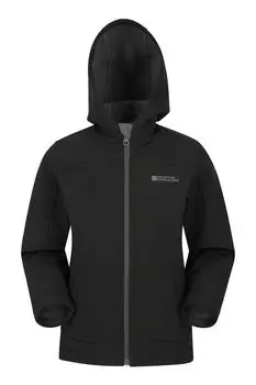 Детский непромокаемый софтшелл Exodus Mountain Warehouse, черный