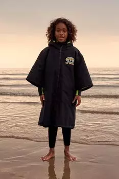 Детский плащ Misty из переработанных материалов Animal, черный