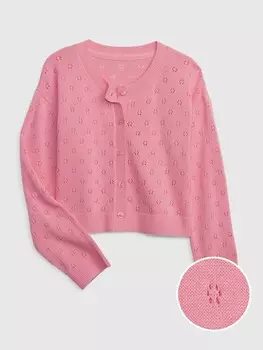 Детский плетеный кардиган Gap, розовый