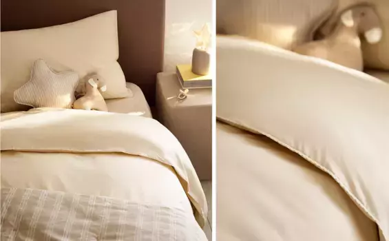 Детский пододеяльник с прострочкой Zara Home, цвет Oyster White
