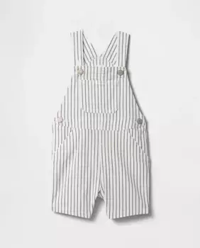 Детский полосатый короткий комбинезон Gap, белый