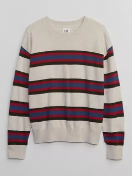 Детский полосатый свитер Gap, бежевый