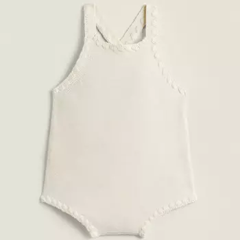 Детский полукомбинезон Zara Home Chunky Knit, кремовый