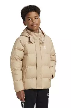 Детский пуховик adidas Originals DOWNACKET ELO, бежевый