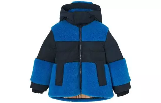 Детский пуховик Burberry, цвет Blue