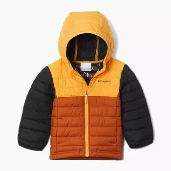 Детский пуховик Columbia, оранжевый/черный/желтый