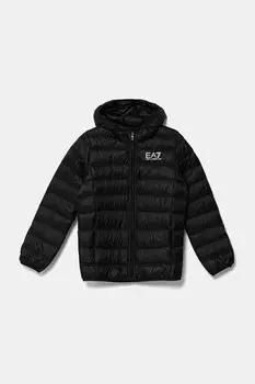 Детский пуховик Ea7 Emporio Armani, черный