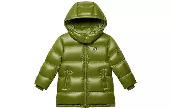 Детский пуховик FILA, цвет Deep algae green-PDG