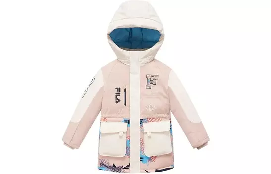 Детский пуховик FILA, цвет Strontium khaki