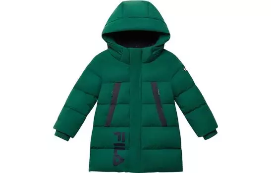 Детский пуховик FILA, цвет Water forest green