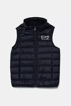 Детский пуховый жилет Ea7 Emporio Armani, темно-синий