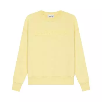 Детский пуловер с круглым вырезом Fear of God Essentials, цвет Лимонад