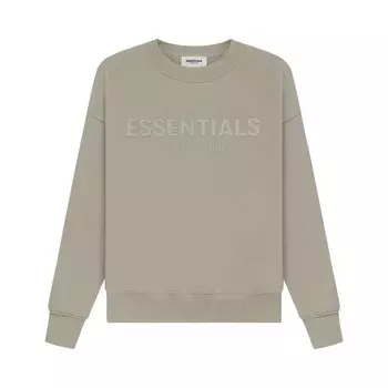 Детский пуловер с круглым вырезом Fear of God Essentials, цвет Мосс