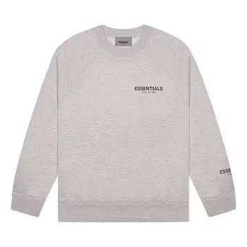 Детский пуловер с круглым вырезом Fear of God Essentials, цвет Овсянка