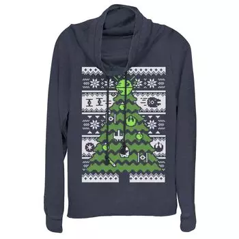 Детский пуловер с воротником-хомутом в стиле «Звездные войны: Галактическая рождественская елка» Star Wars