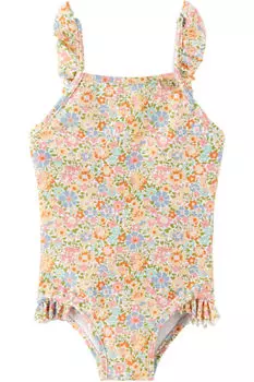 Детский разноцветный купальник Cecilia с оборками Bonpoint