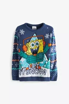 Детский рождественский свитер Vanilla Underground, синий