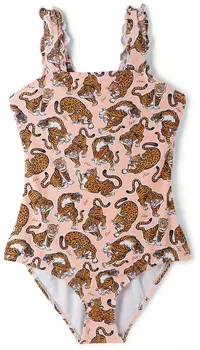 Детский розовый слитный купальник Kenzo