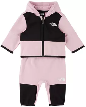 Детский розовый зимний теплый спортивный костюм The North Face Kids