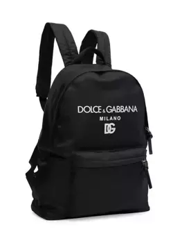 Детский рюкзак из нейлоновой смеси с логотипом Dolce&Gabbana, черный