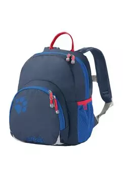 Детский рюкзак Лютик, эмблема, набивка, отделения на молнии, отделения-сетка Jack Wolfskin, цвет Dark Indigo