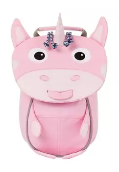Детский рюкзак Маленький друг Эрн Единорог, именная бирка, аппликация единорог, кулон, для девочек Affenzahn, розовый