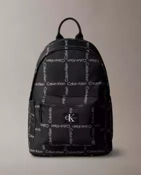 Детский рюкзак с принтом и логотипом Calvin Klein, черный