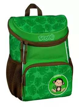 Детский рюкзак scooli mini me max monkey, коричневый/зеленый