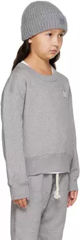 Детский серый свитшот с нашивками Acne Studios