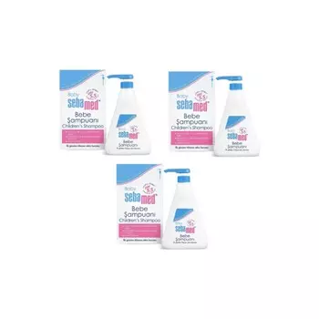 Детский шампунь Sebamed Baby, 3 флакона по 500 мл
